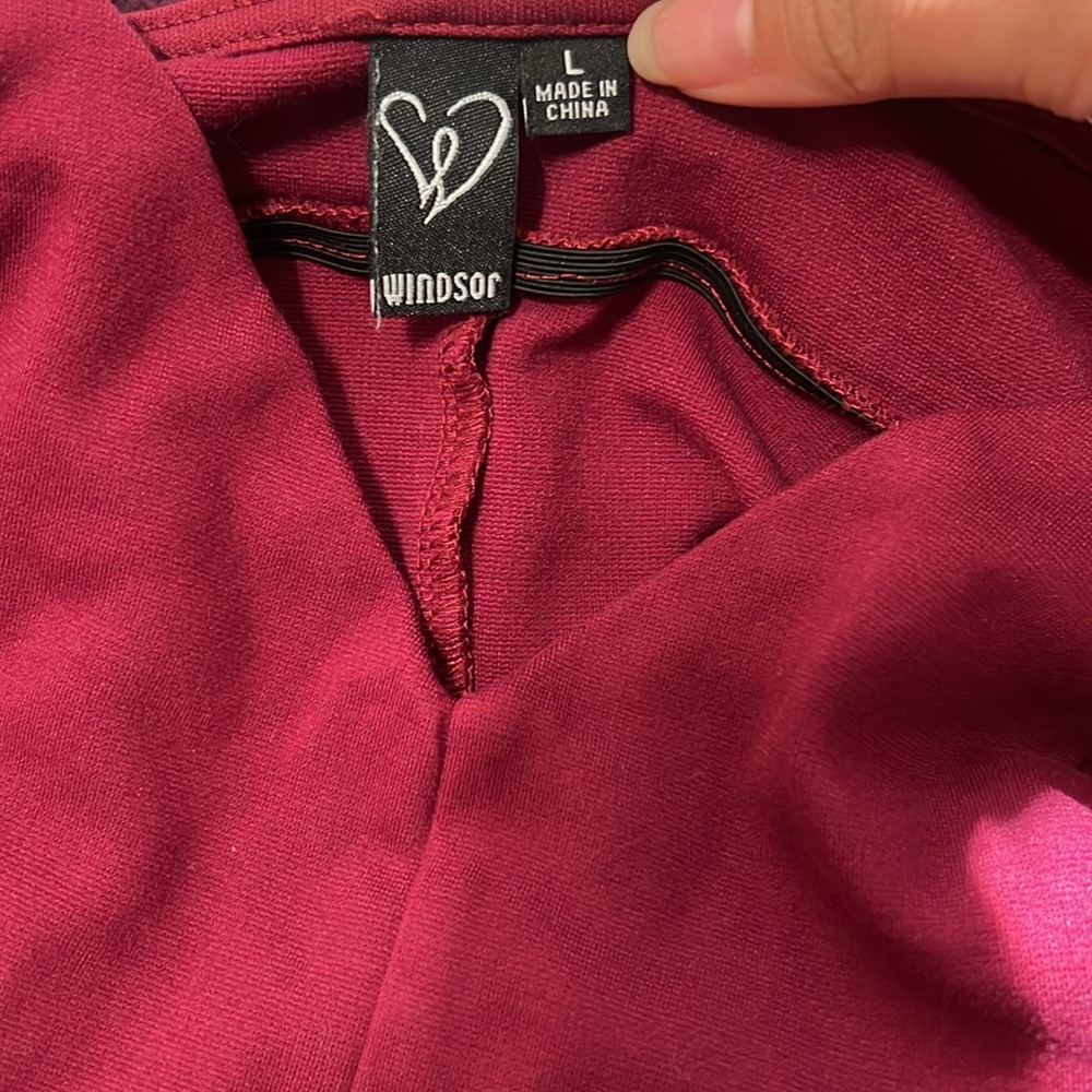 Windsor Skater Dress Burgundy - Picture 4 of 4